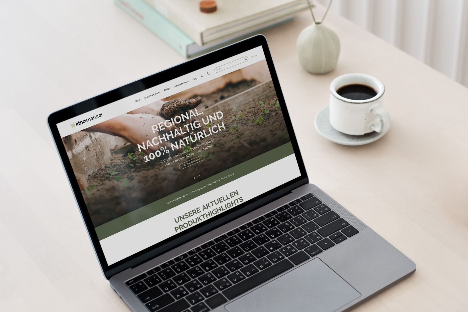 plappermaul referenz lithos website startseite mockup