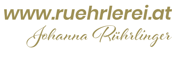 Rührlerei Referenz Schriftzug mit Websitedomain