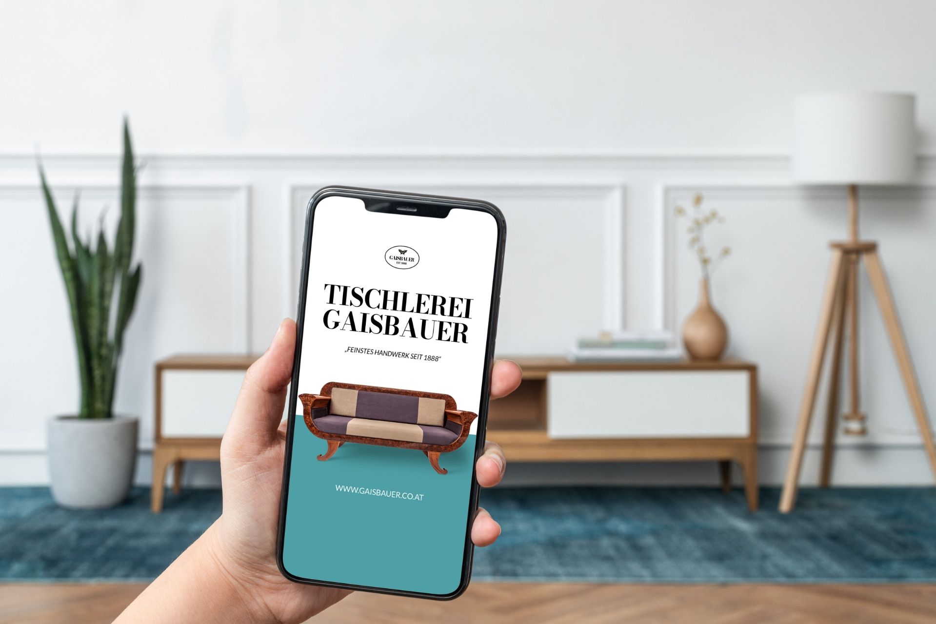 plappermaul referenz gaisbauer mockup handy wohnung