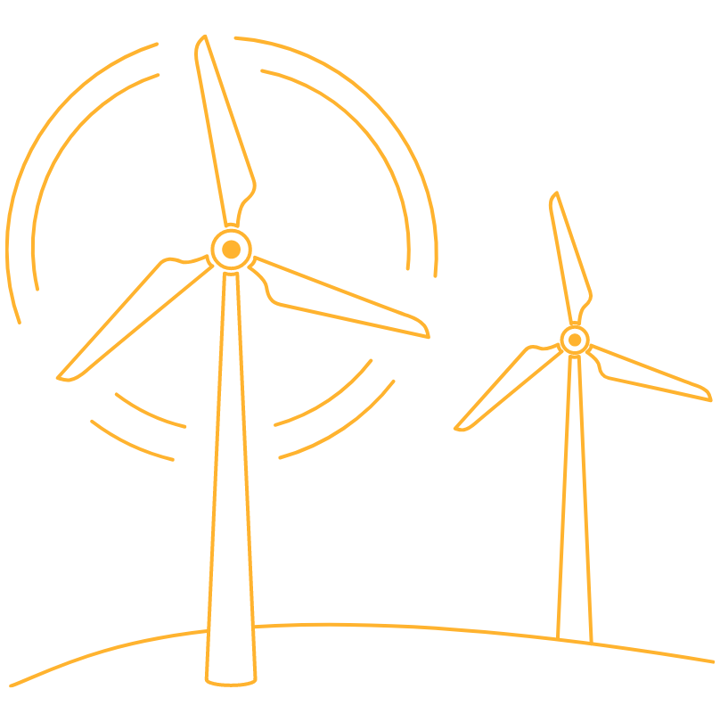 Plappermaul Referenz - RSR Report Windräder Illustration