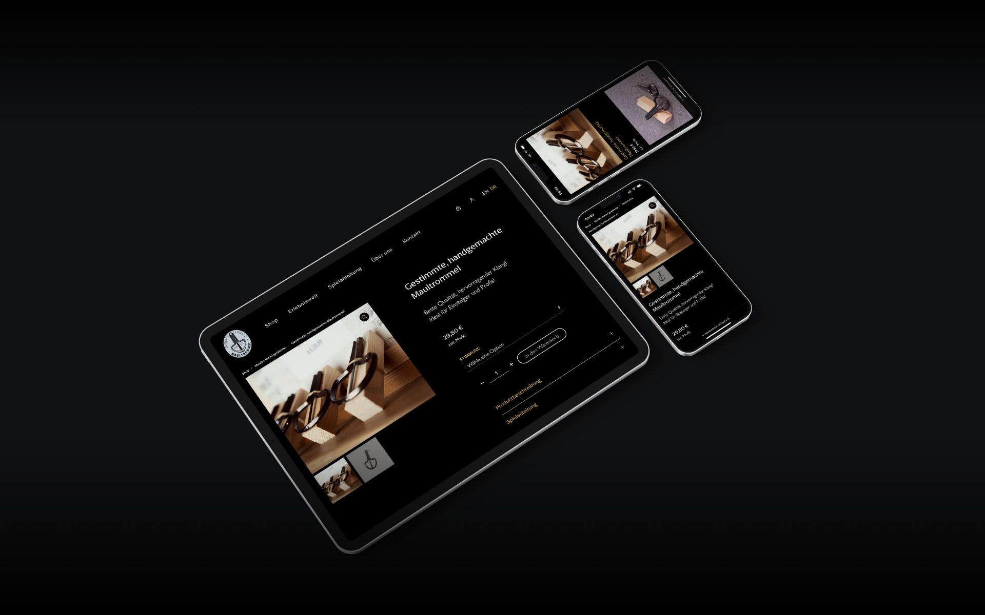 plappermaul referenz schwarz maultrommel website responsive
