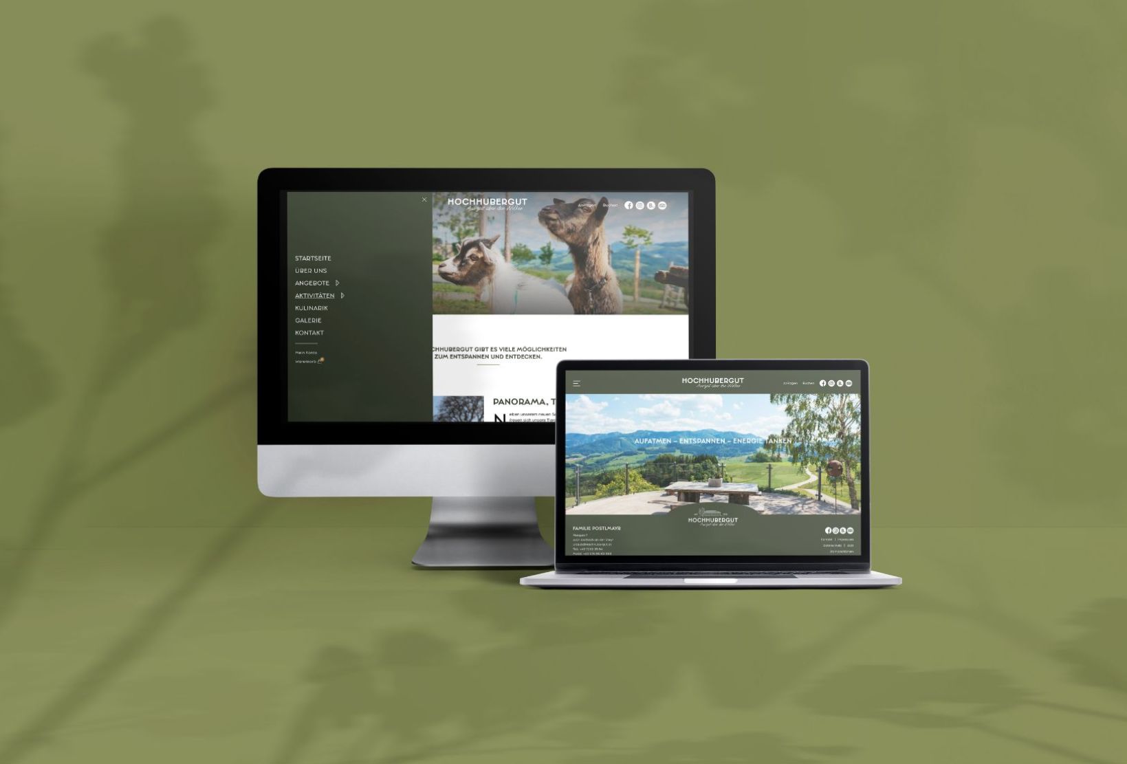 Hochhubergut Website auf Laptop - Referenz von Plappermaul