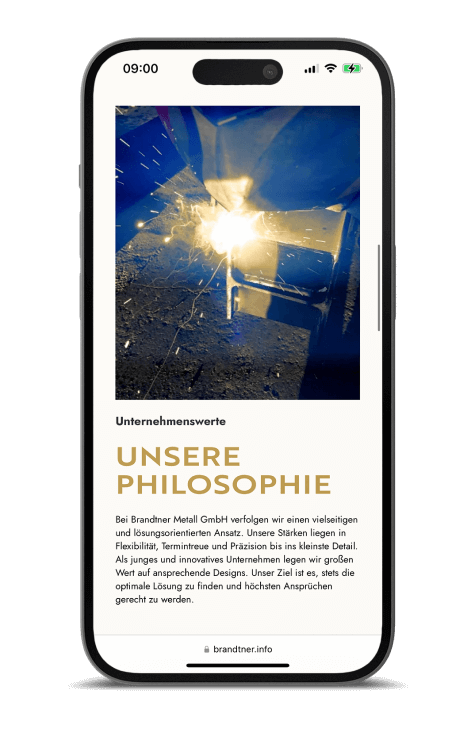 Plappermaul Referenz Brandtner Metall website mobil philosophie