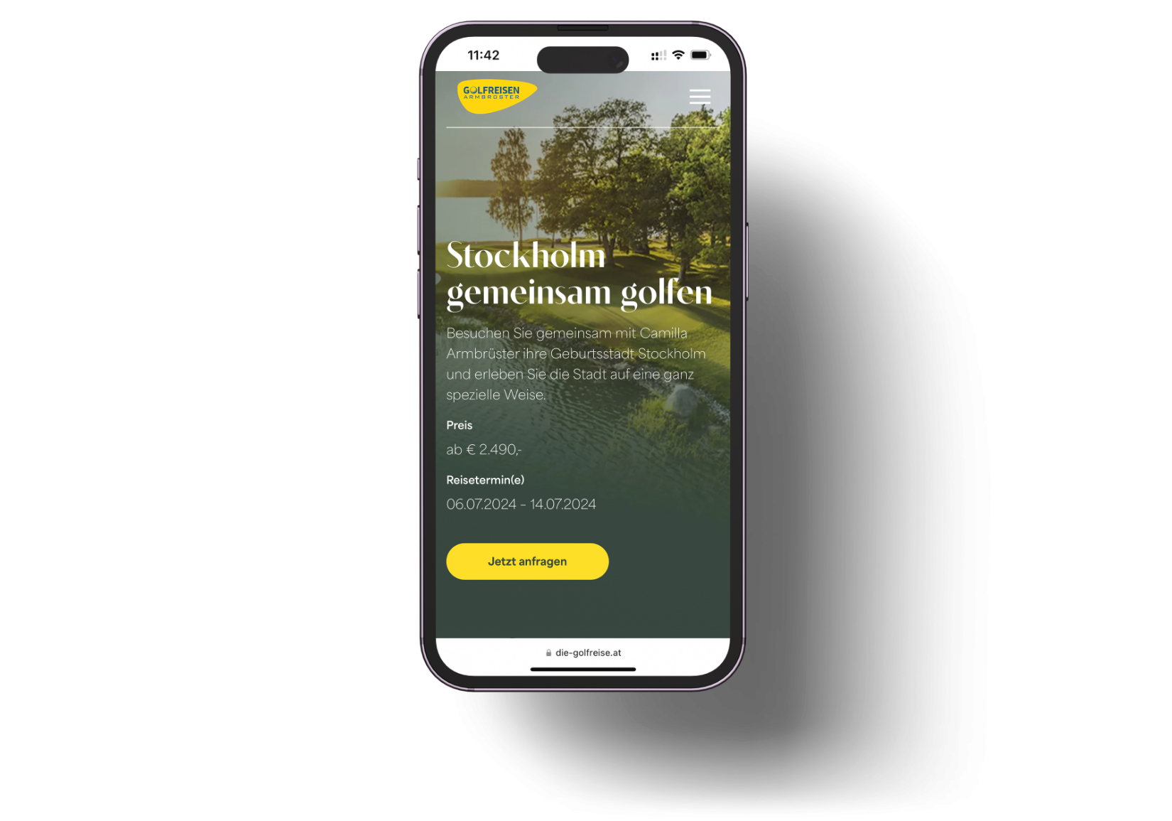 Armbrüster Golf Website Mockup