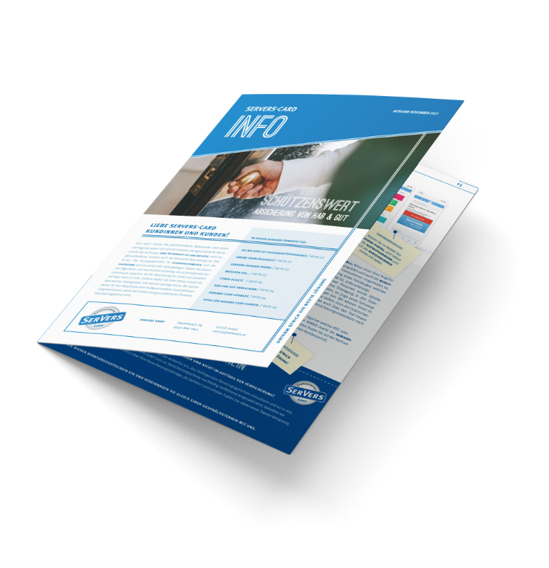 Servers Referenz Drucksorten Brochure