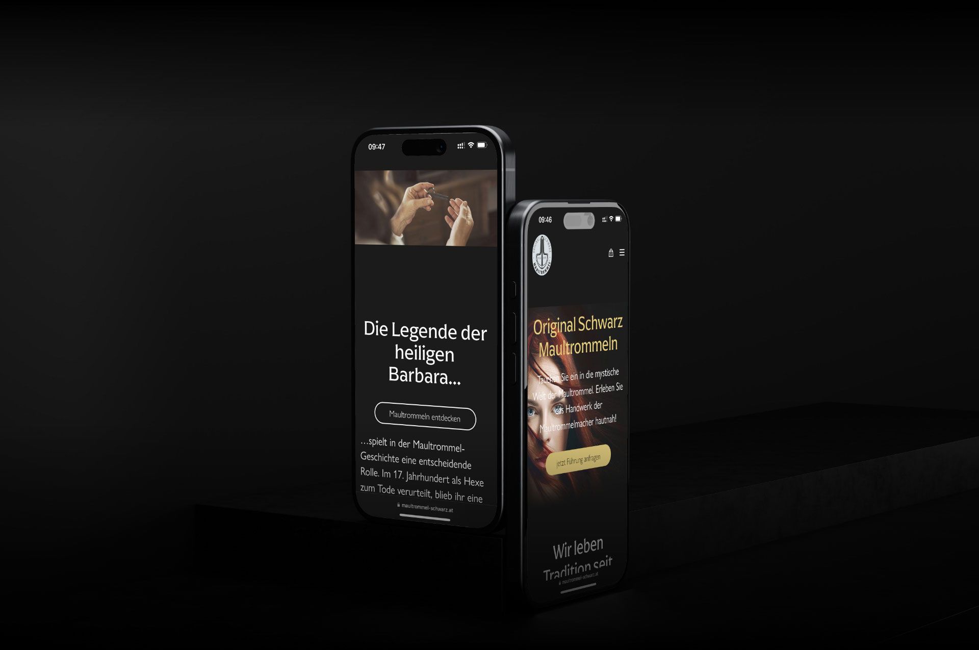 plappermaul referenz schwarz maultrommel website startseite mobile