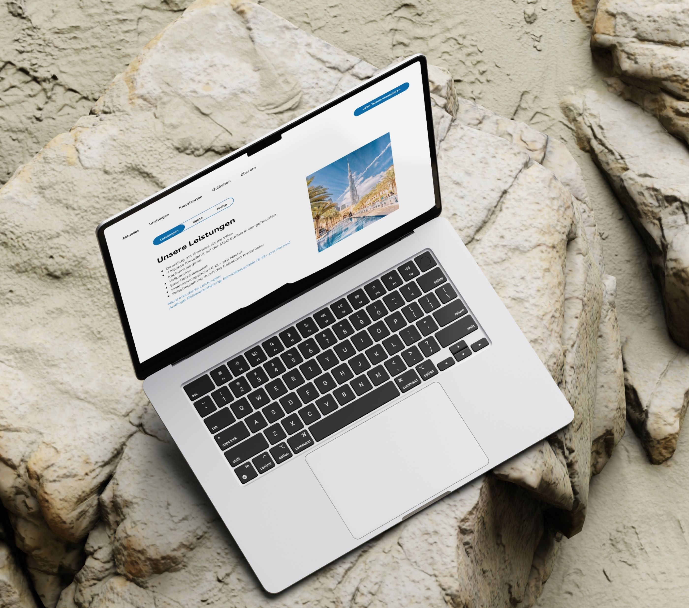 Armbrüster Reisen Mockup Laptop
