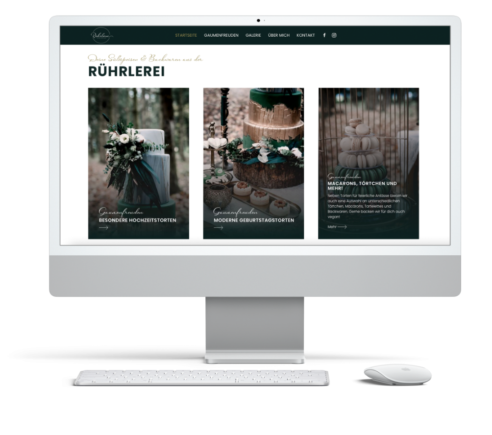 Rührlerei Referenz Website auf Monitor
