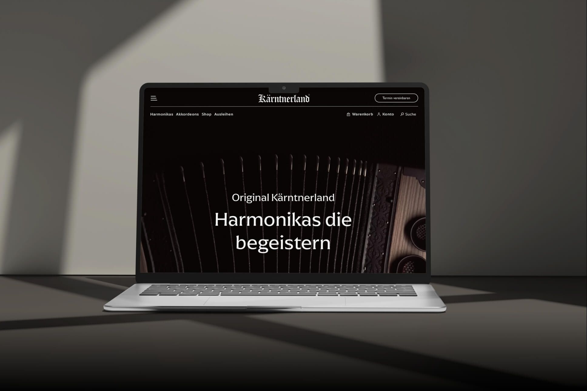 Plappermaul Referenz Kärntnerland Website Startseite Laptop